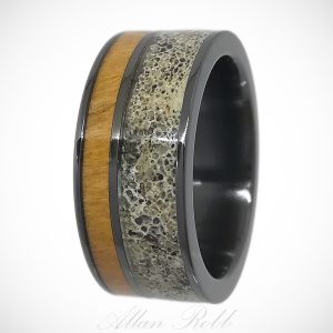 Zirconium with antler and wood