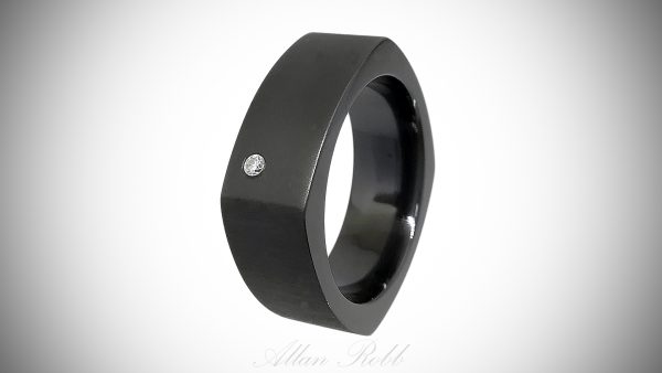 Square Zirconium With Diamond
